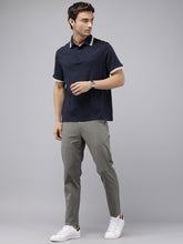 Men's Grey Cotton Caribbean Slim Fit Solid 5 Pocket Cross Pocket Trouser